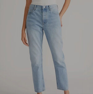 Everlane the cheeky jean vintage wash blue Straight leg button fly 29 regular